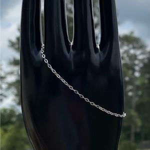 SS oval drop bracelet